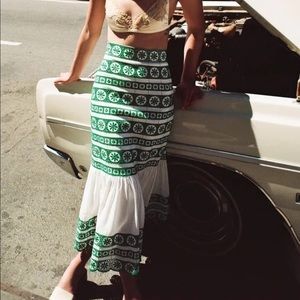 Zara Embroidered MIDI Skirt